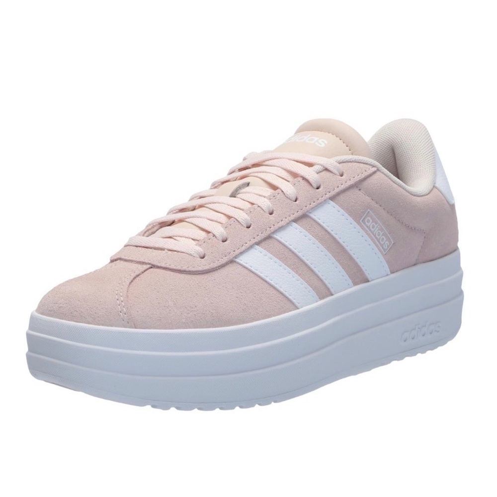 Adidas Women’s VL Court Bold Sneakers Light Pink/ White Shoes Size 8